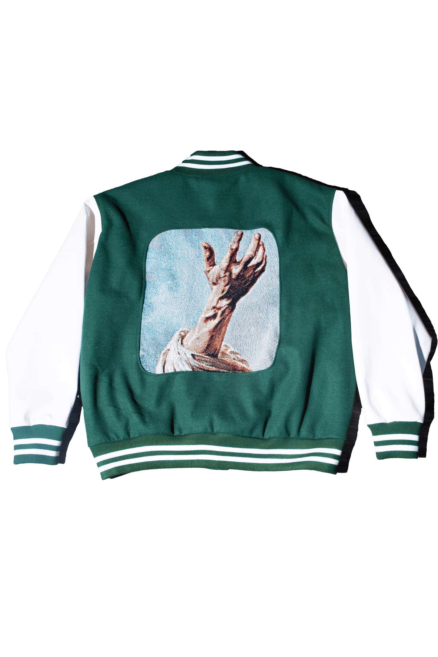 Jesus Varsity Jacket: REACHING OUT