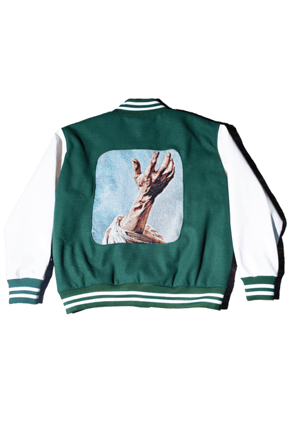 Jesus Varsity Jacket: REACHING OUT